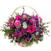 Purple &amp; Pink  Basket Arrangement