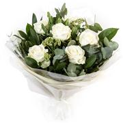  SIx Long Stemmed White Roses