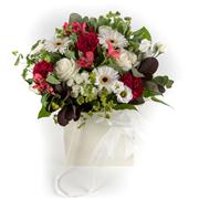 Ruby roses and gerbera