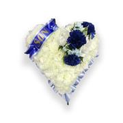 Heart Blue &amp; White Son Sash