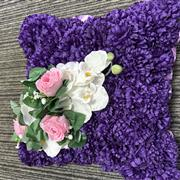 Artifical Pink and purple cushion