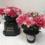 Artificial silk grave posy