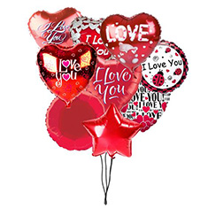 I Love You Balloon Bouquet X5