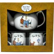 Sam Toft Tea pot and 2 mugs
