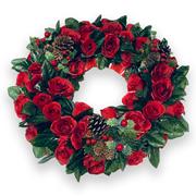 Artificial Rose Christmas Wreath
