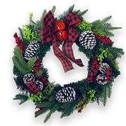 Artificial Christmas Door Wreath Bells