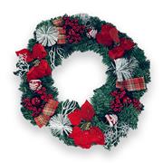 Artificial Christmas Door Wreath Baubles