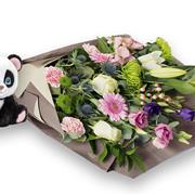 tradional Packed flowers and soft toy