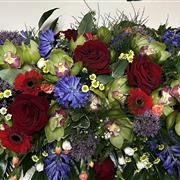 Festive casket spray