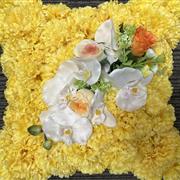 Cushion yellow artificial 