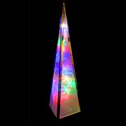 LED multi coloured rainbow pyramid