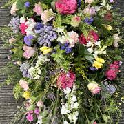 English Garden casket spray