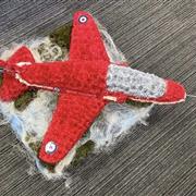 Red arrow plane 