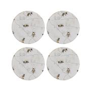 BEAUTIFUL BEE COASTERS X 4