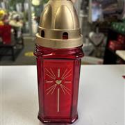 Grave glass memorial candle