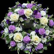 Carnation and rose wreath