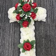 Red &amp;cream cross