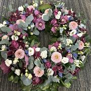 Orchid burgundy wreath