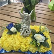 Fairy resin  on flower board 