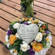 Nan diamond heart resin posy