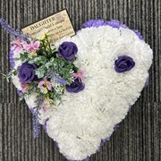 Daughter Heart Purple and White