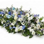 Light Blue &amp; White Casket Spray