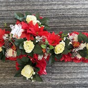 Red &amp; white Christmas cross